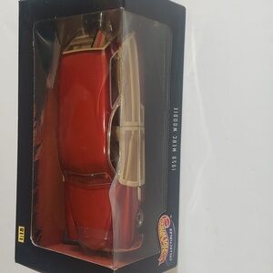 Hot wheels collectable 1950 merc wooden 1/18 scale. New in box.